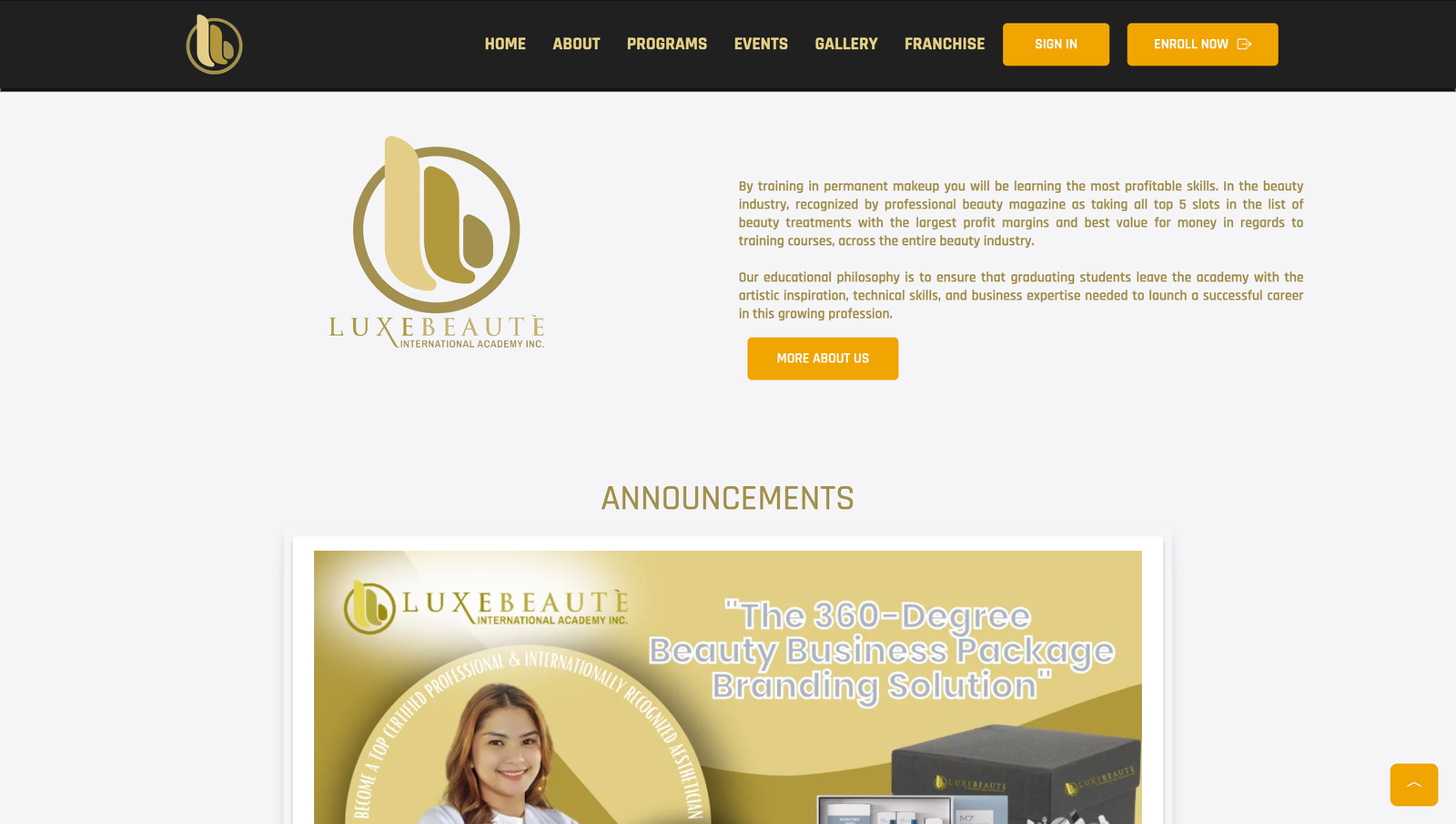 Digital workspace with LuxeBeaute branding